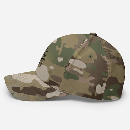 ManMind Embroidered Structured Twill Cap Multi Camo