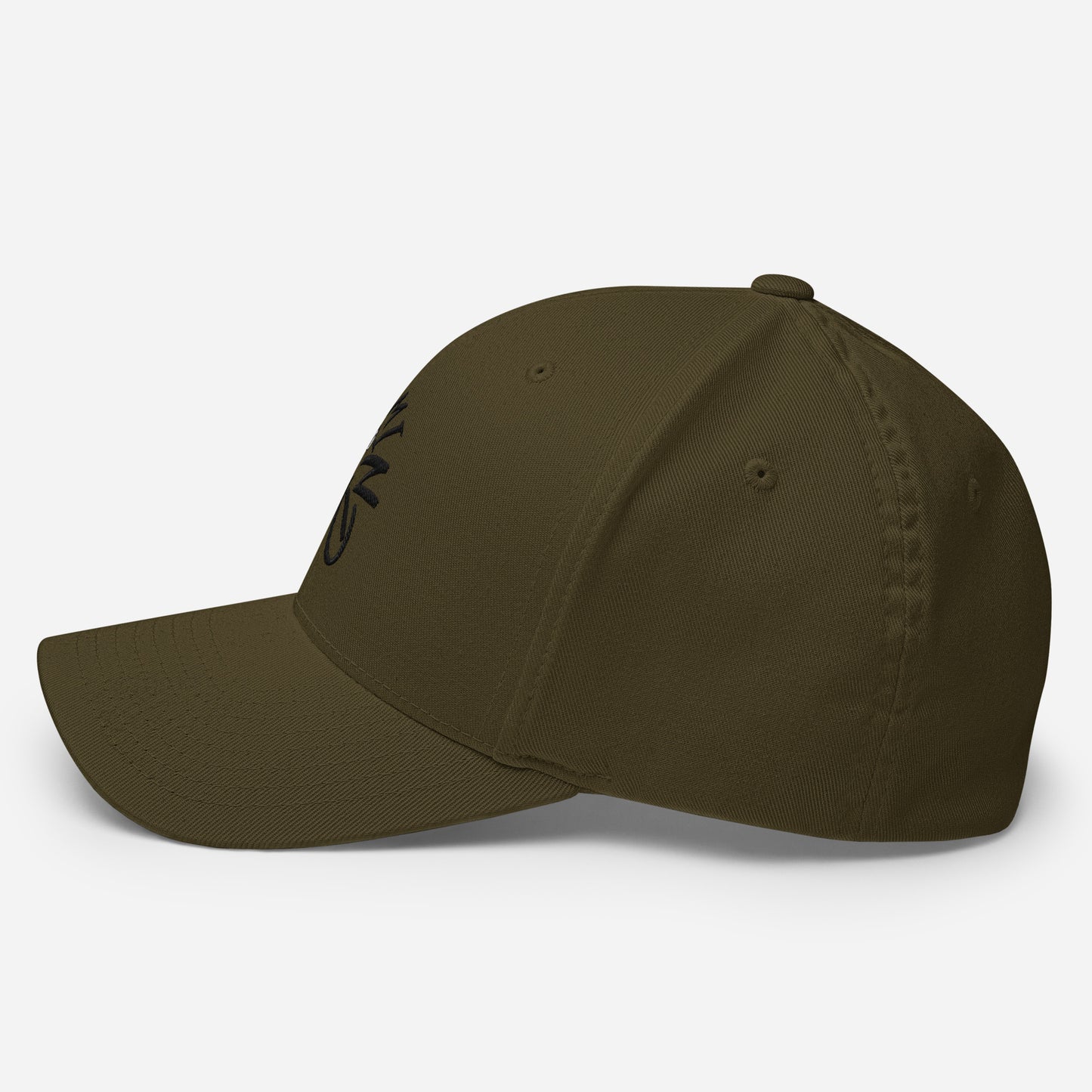 ManMind Embroidered Structured Twill Cap Olive