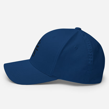 ManMind Embroidered Structured Twill Cap Royal Blue