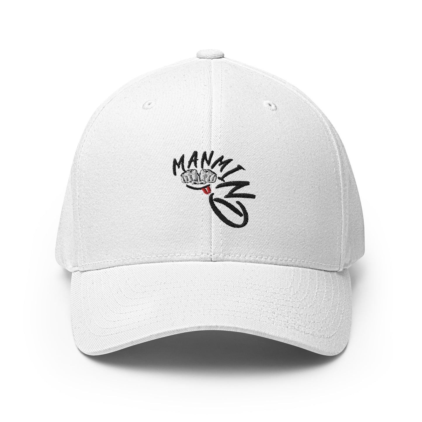 ManMind Embroidered Structured Twill Cap White