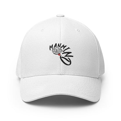 ManMind Embroidered Structured Twill Cap White