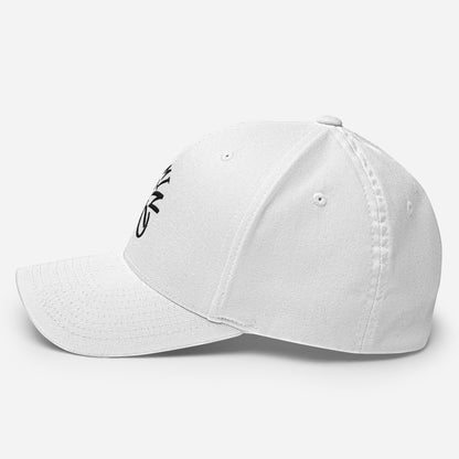 ManMind Embroidered Structured Twill Cap White