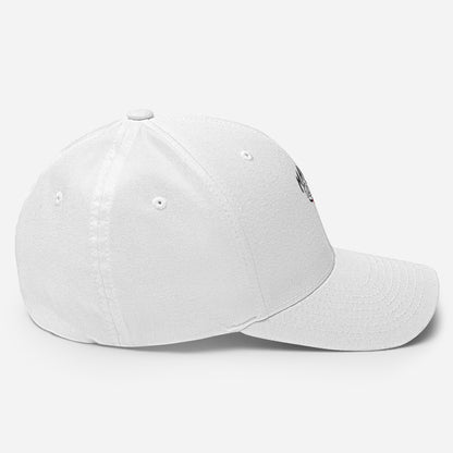 ManMind Embroidered Structured Twill Cap White