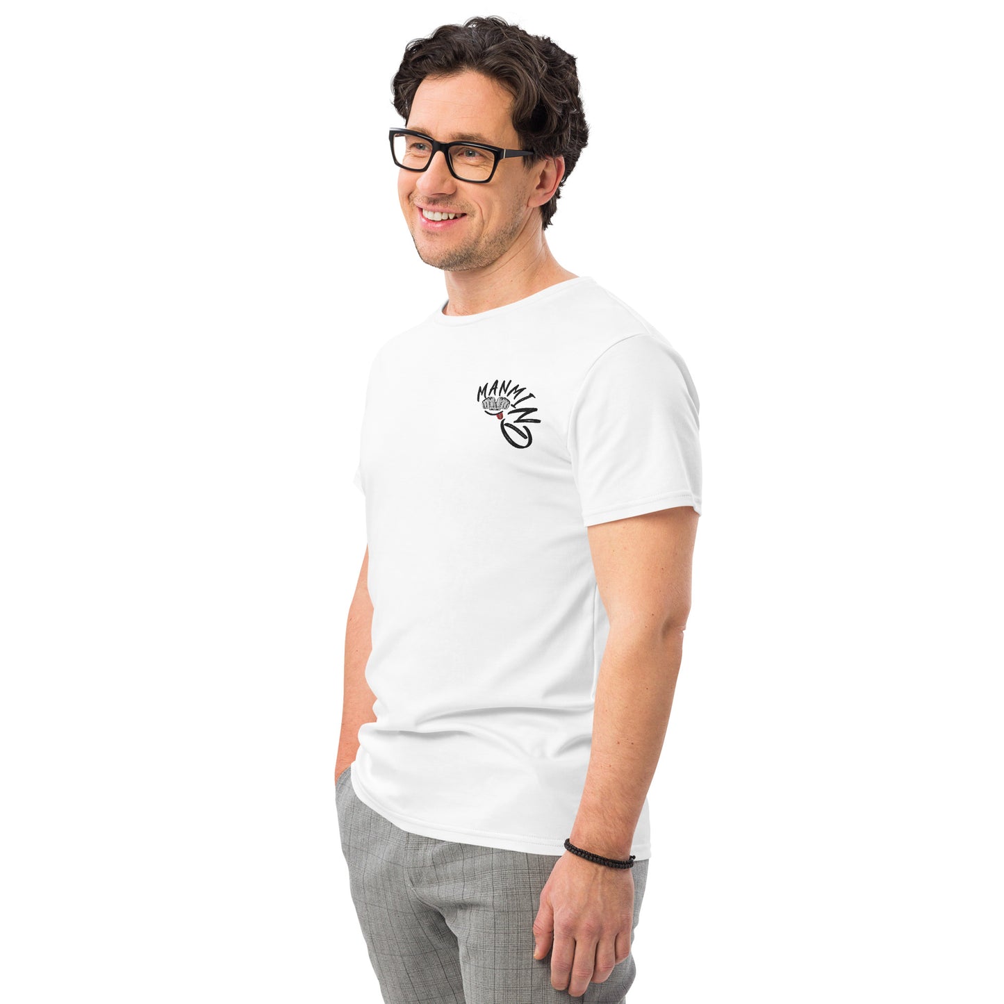 ManMind Mens premium cotton t-shirt White