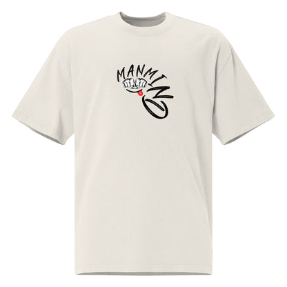 ManMind Oversized faded t-shirt Bone