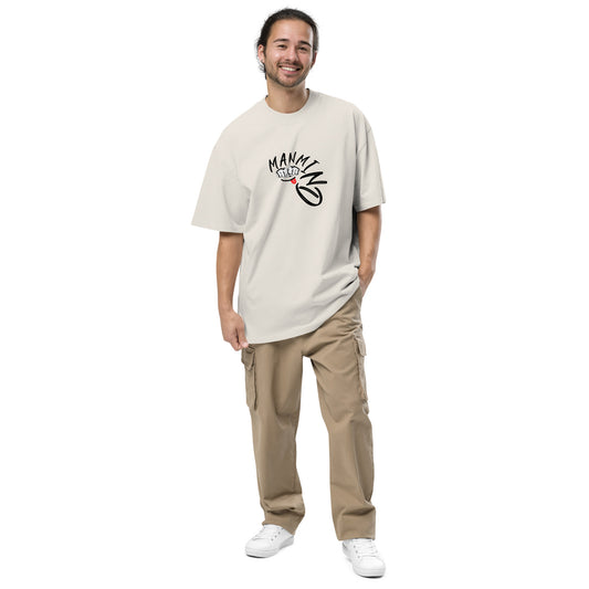 ManMind Oversized faded t-shirt Bone