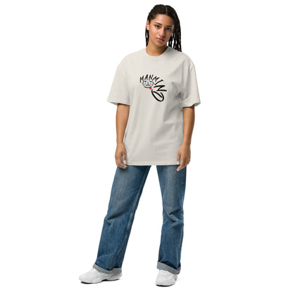 ManMind Oversized faded t-shirt Bone