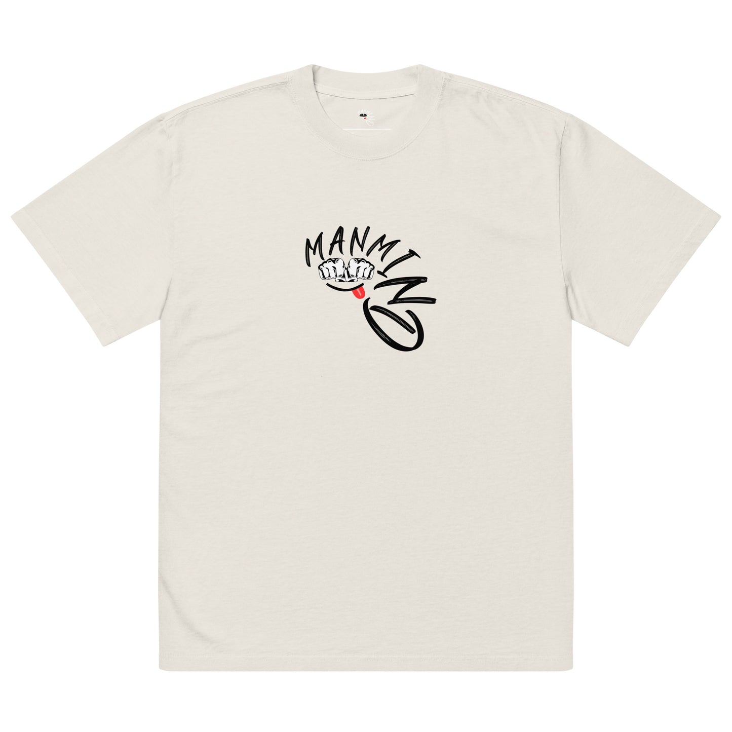 ManMind Oversized faded t-shirt Bone