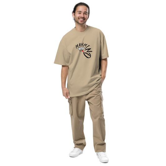 ManMind Oversized faded t-shirt Faded Khaki