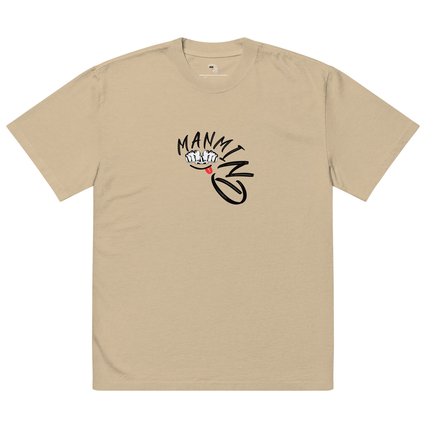 ManMind Oversized faded t-shirt Khaki