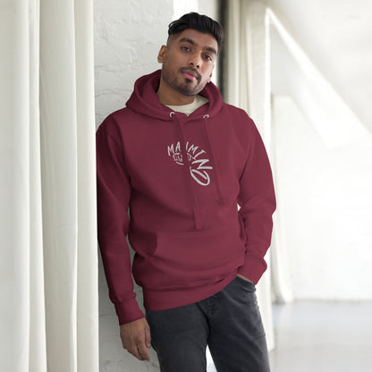 ManMind Embroidered Hoodie Maroon