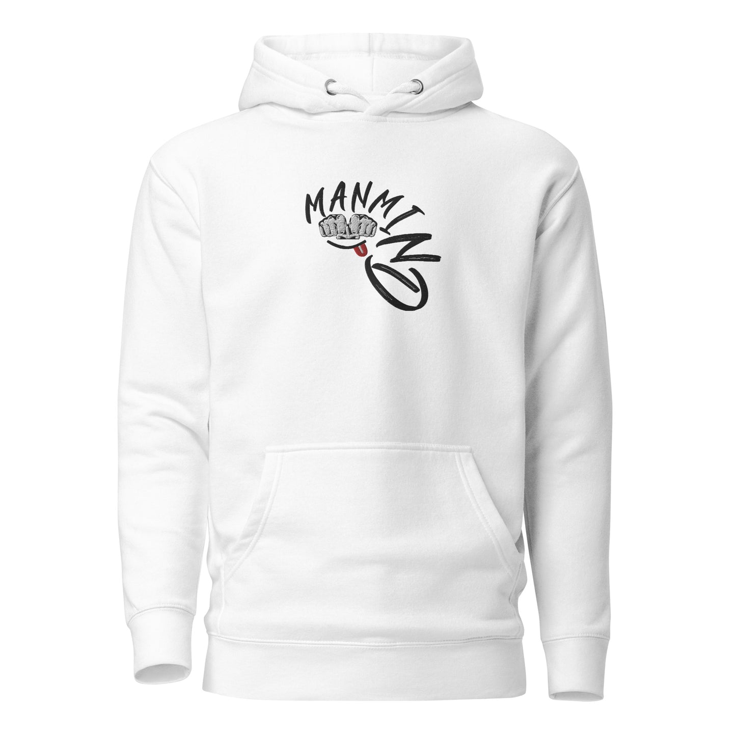 ManMind Embroidered Hoodie White