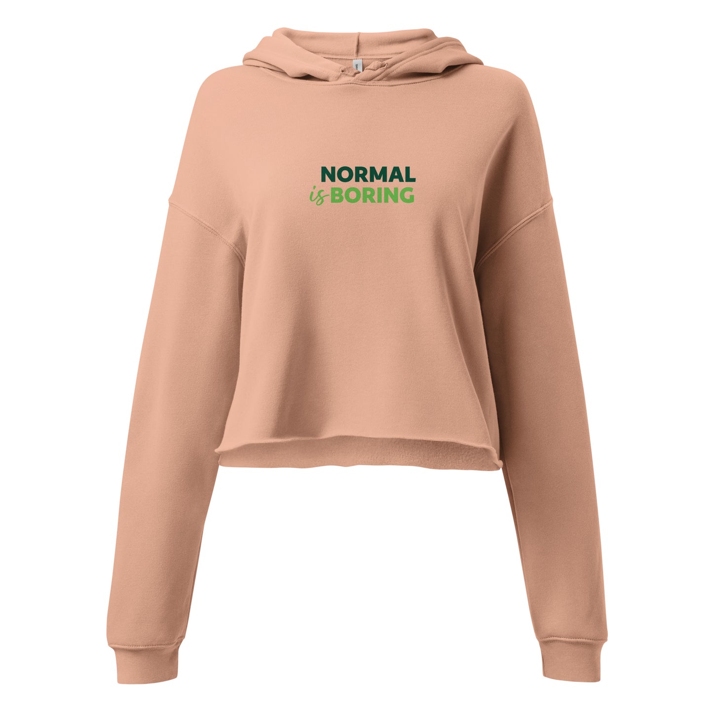 "Normal is boring" Crop Hoodie